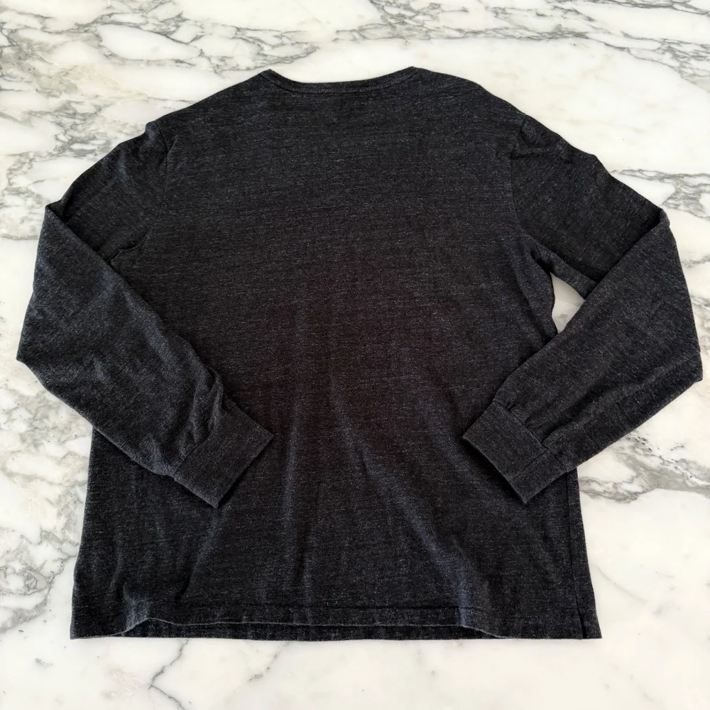 Polo‎ Ralph Lauren Mens Medium Dark Gray Long sleeve Cotton T-shirt